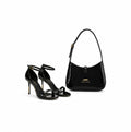 Heels – Model: Black + Gift (Handbag 5 a 7 - Black)
